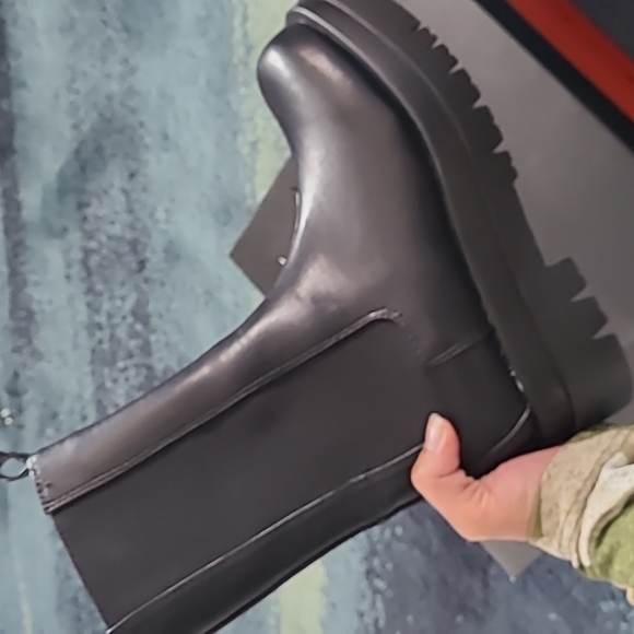 Brand New Black lug Sole Chelsea Boots - Picture 1 of 5